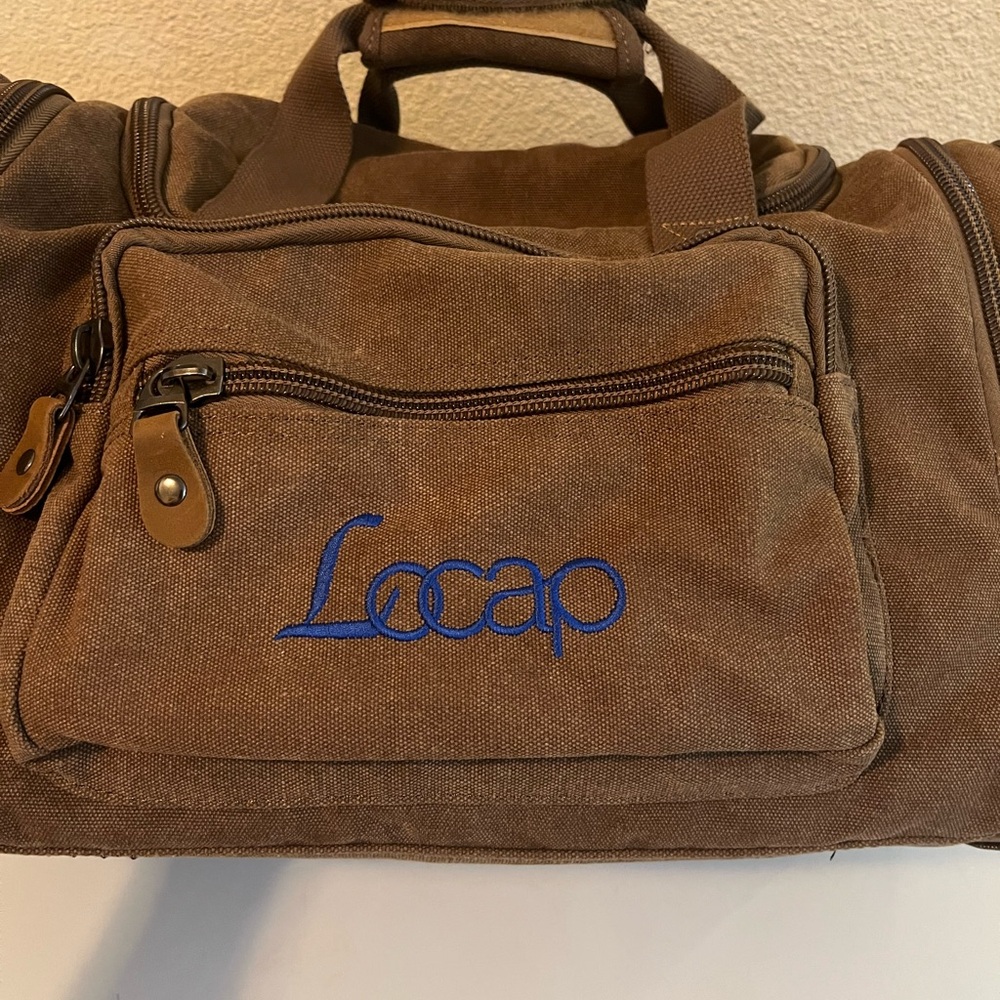 Brown Canvas Duffel Bag for Men